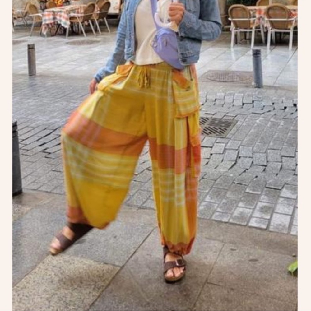 Free People Vibrant Striped Joggers